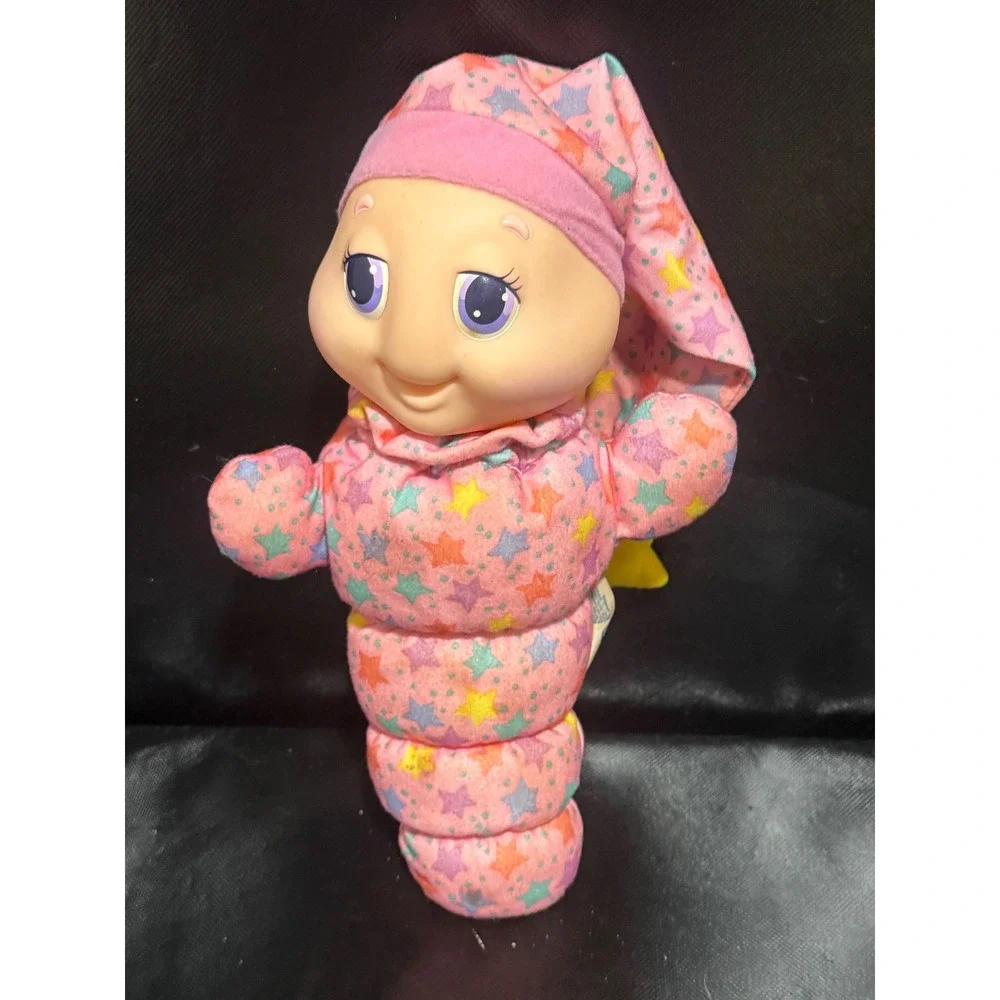 Playskool Gloworm 866 Plush Doll Pink Star Sleeper Pajamas Nightcap